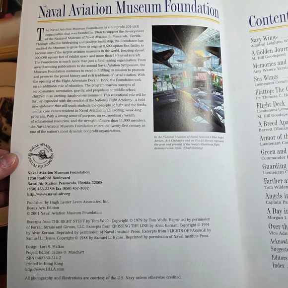 US Naval Aviation Hardcover Book Naval Aviation Museum Foundation Gold Emblem - Picture 11 of 16